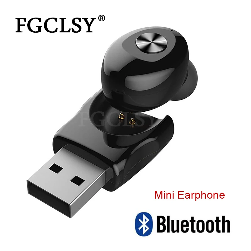 FGCLSY Новинка USB зарядка мини беспроводные Bluetooth наушники для автомобиля bluetooth V5.0 Спортивная беспроводная гарнитура с микрофоном для iPhone XR