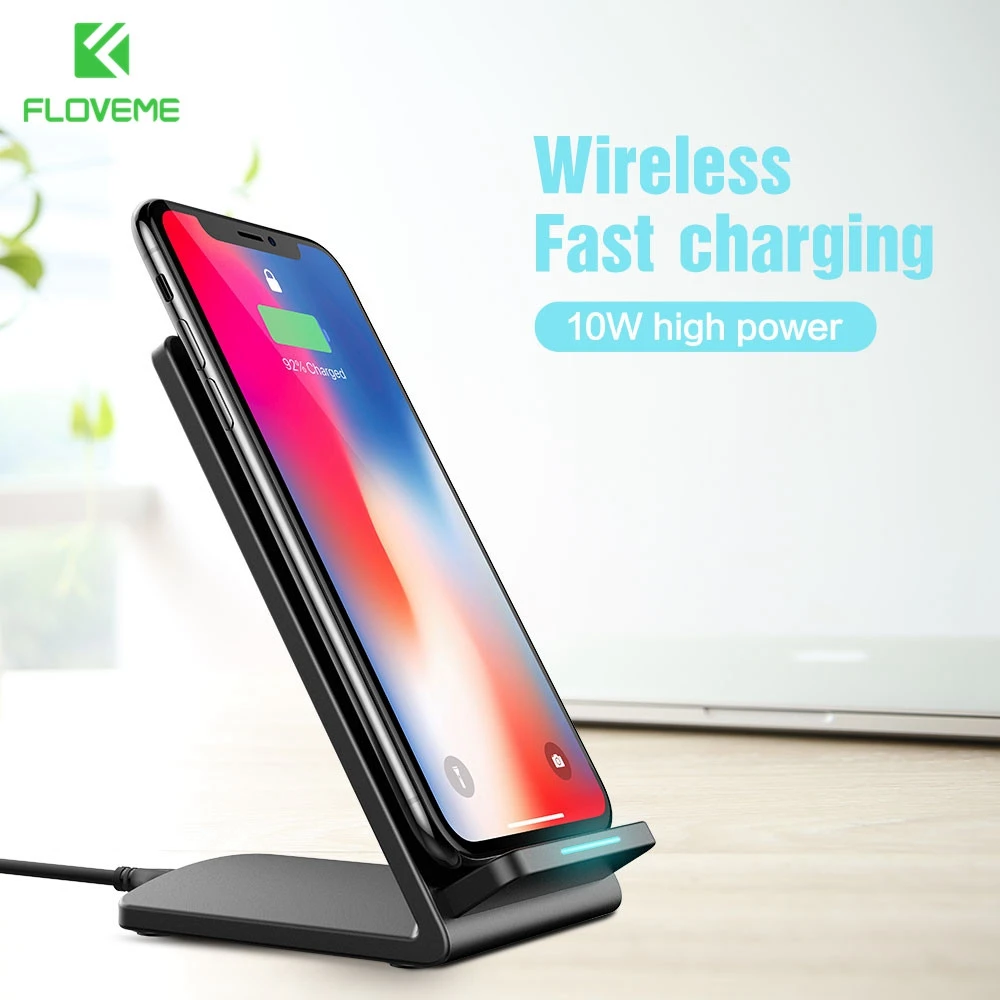 

FLOVEME 10W Wireless Charger For Samsung Galaxy S9 S8 S7 Edge Note 8 Qi Wireless Charging Dock For iPhone X 8 8 Plus USB Charger