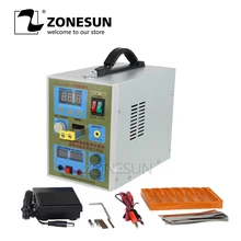 ZONESUN светодиодный импульсный 220 В Аккумуляторный аппарат для точечной сварки 788 H сварочный аппарат 18650 зарядное устройство 800 A 0,1-0,2 мм Аккумуляторный аппарат для точечной сварки
