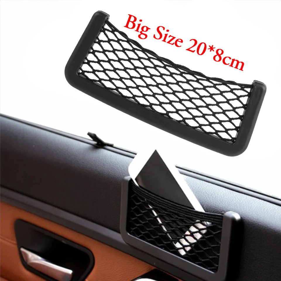 para Bolsos tel/éfonos Negro Documentos Soporte Universal para Bolso con Bolsillo de Red para Coche Entre el Almacenamiento del Asiento del Coche Organizador de Malla para Coche