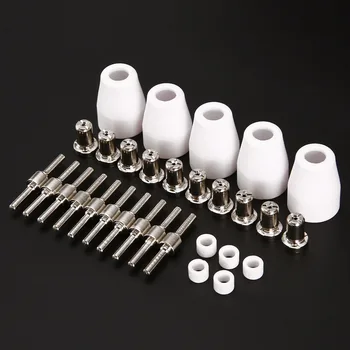 

30pcs LG-40 PT-31 Plasma Cutter Consumables Accessories Tips Electrodes Extended Nickel-Plated For CUT40 312 Cutting Machines