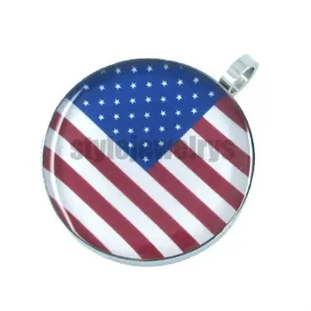 

Free shipping! Enamel American Flag Motorcycles Biker Pendant Stainless Steel Jewelry Flag Biker Pendant SWP0068