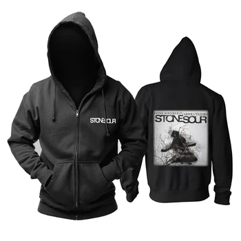 

Bloodhoof STONE SOUR punk rock in Black zipper Hoodie new arrival! Asian Size