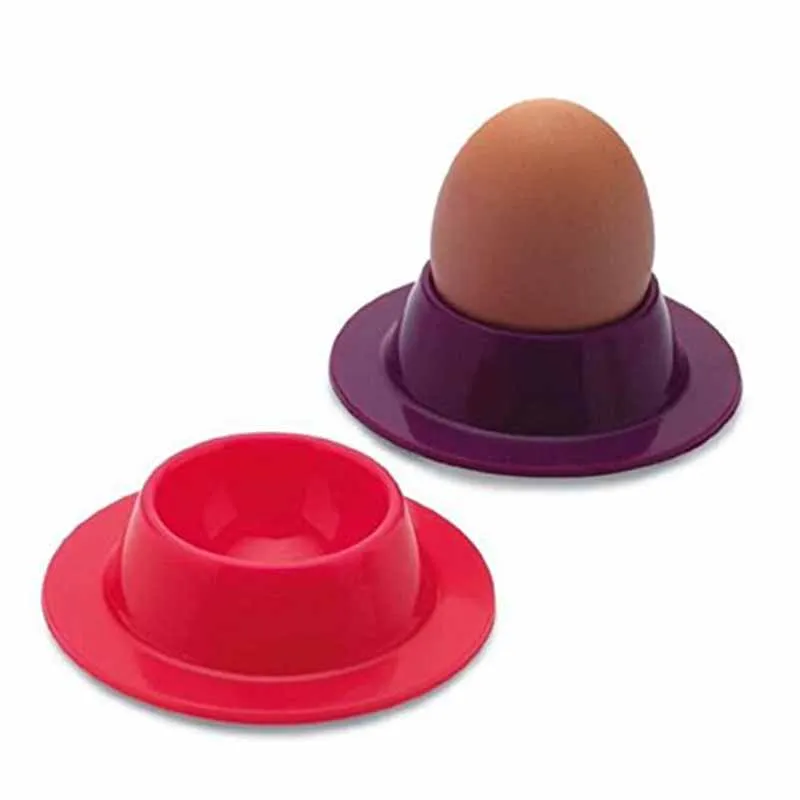 Silicone Egg Cups Boiled Eggs Holder Set Kitchen Storage Rack 4 Colors, 4 Pcs