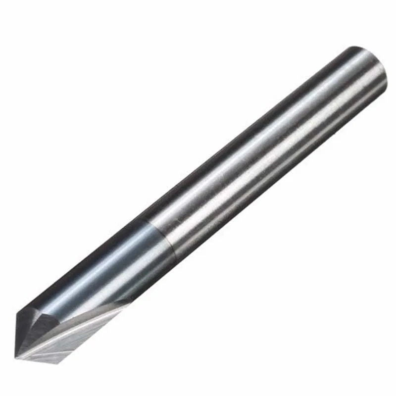 Mayitr 6mm Chamfer End Mill 90 Degree Cutter Router Bit Tool 2 Flutes HRC45 Carbide Tungsten Steel Coating Angle Milling Cutter