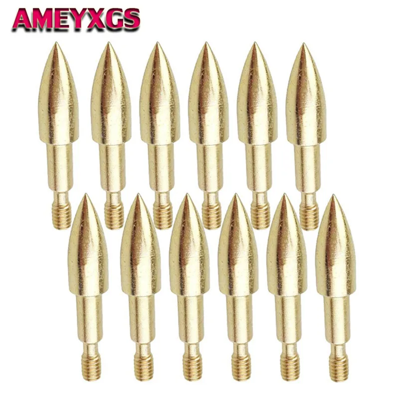 

12/24Pcs 100 Gr Archery Field Target Points Steel Arrowhead Screw in Practice Point Arrow Tips For Hunting Shooting Accessories