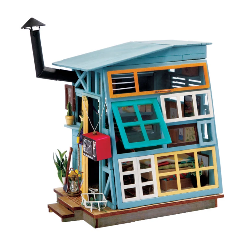 

CUTEBEE DIY Doll House Wooden Doll Houses Miniature dollhouse Furniture Kit Toys for children Christmas Gift DGM03