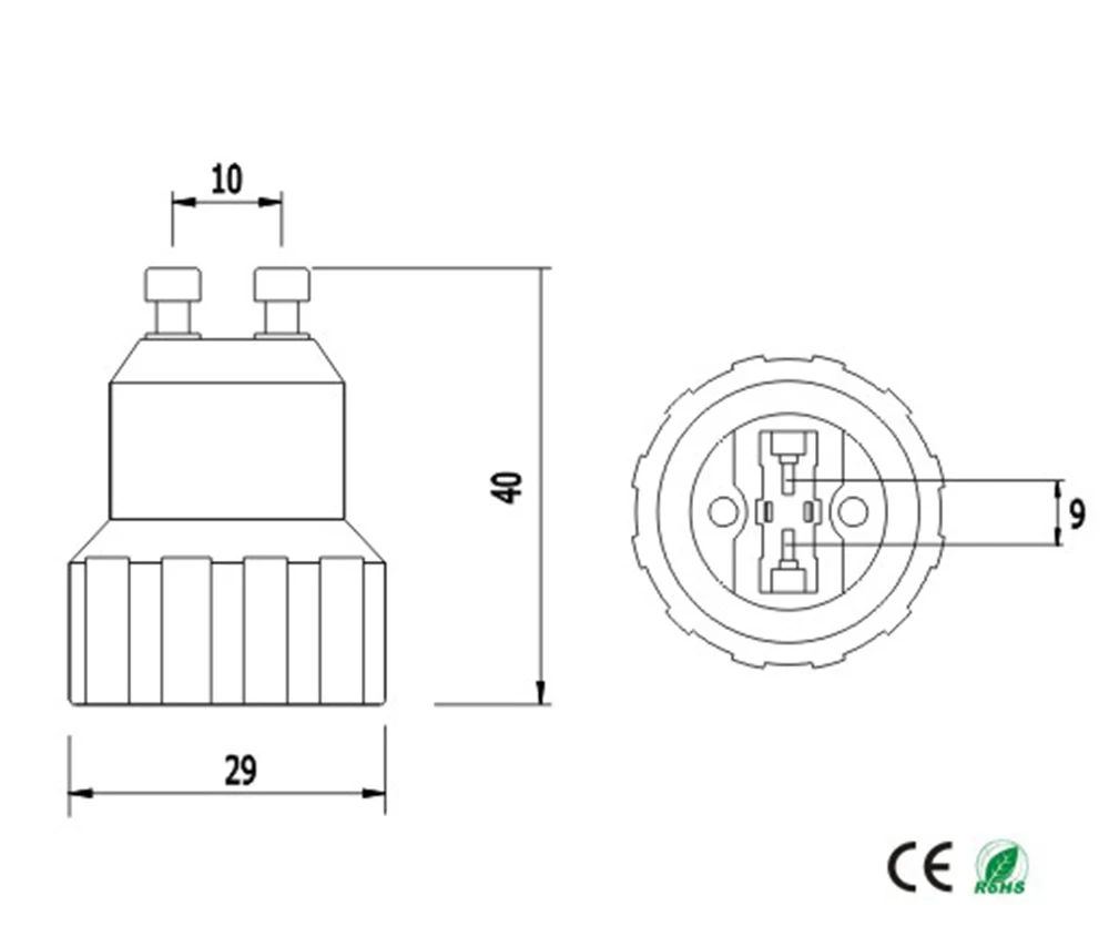 GU10 К G9 светильник адаптер гнезда GU10 К G9 держатель лампы конвертер, CE Rohs