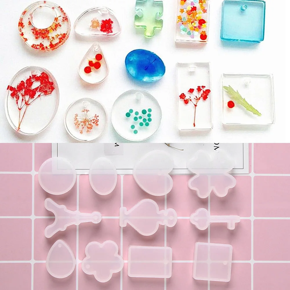 

11PCs/Set NEW Transparent Silicone Resin DIY Molds Accessories Pendant Jewelry Craft DIY Jewelry Making Tools dropshipping