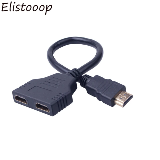 1080P HDMI Port HDMI Splitter Cable 1 Male To Dual HDMI 2 Female Y Splitter Adapter in HDMI HD LED LCD TV _ - Mobile