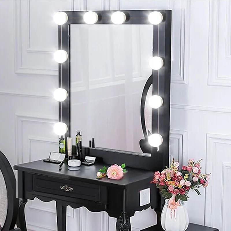 

Cosmetic Mirror LED Light Bulb Kit Makeup Table Set Dimmable Lighting Fixture Strip Lamp @8 JDH99