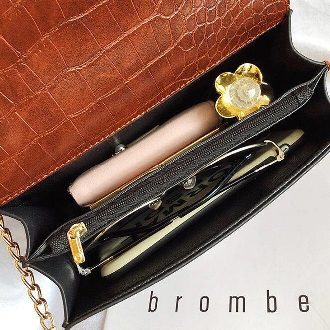 Goede Vrouwen Krokodil Patroon Crossbody Tassen Voor Vrouwen Kleine Keten Handtas kleine tas PU Lederen Handtas Dames Designer Schoudertassen