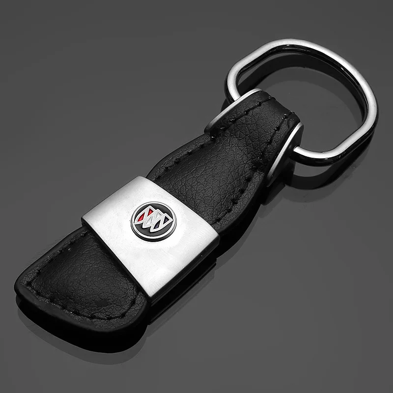 

Genuine Leather AUTO Key Chain,Luxury Premium Cowhide,Car Logo Keyring Keychain Key fob For Buick