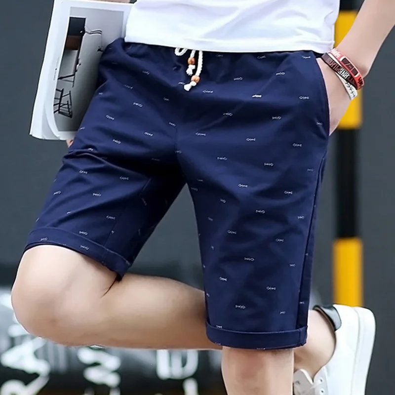 Мужские шорты с принтами Летние Повседневные Дышащие прямые шорты Карго высокого качества мужские шорты с эластичной резинкой на талии