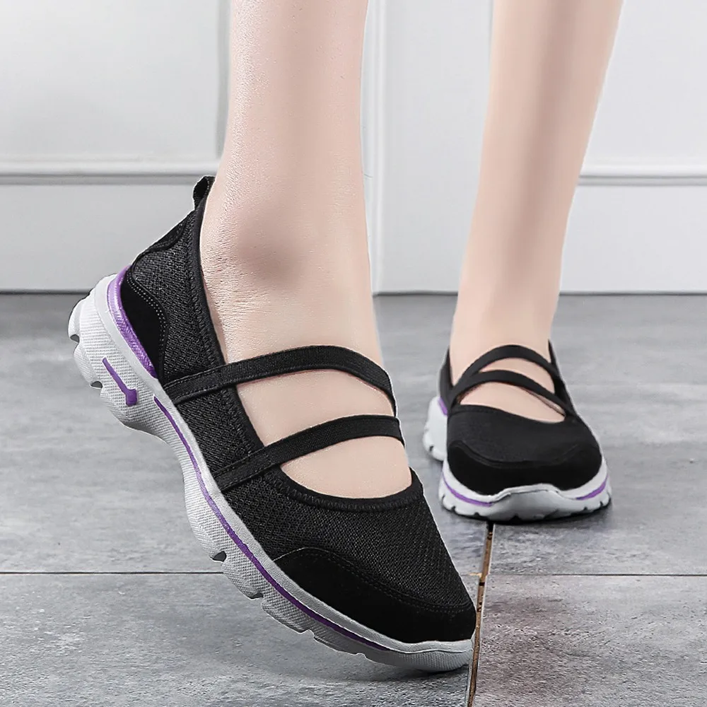 

Perimedes Women Flats 2019 Women Lightweight Walking Shoes Mesh Breathable Shoes Casual Sport fitness belt Footwear Shoes#g30