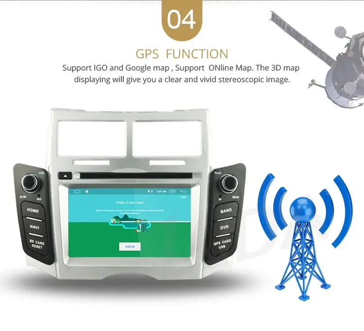 Clearance LJDA 2 Din Android 9.1 Car Radio For Toyota Yaris 2005-2011 Car Multimedia Player Stereo Auto Audio GPS Navigation DVD Video 6