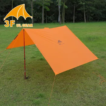 3F UL GEAR Single Person Ultralight Hiking Cycling Raincoat Outdoor Awning Camping Mini Tarp Sun Shelter 15D Silicone 5