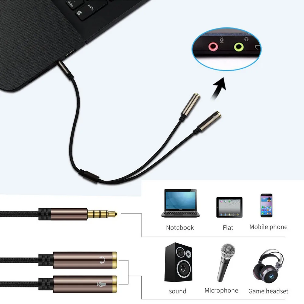Лучшие PC Gaming Headset 3D стерео наушники с Splitter адаптер регулируемый микрофон светодио