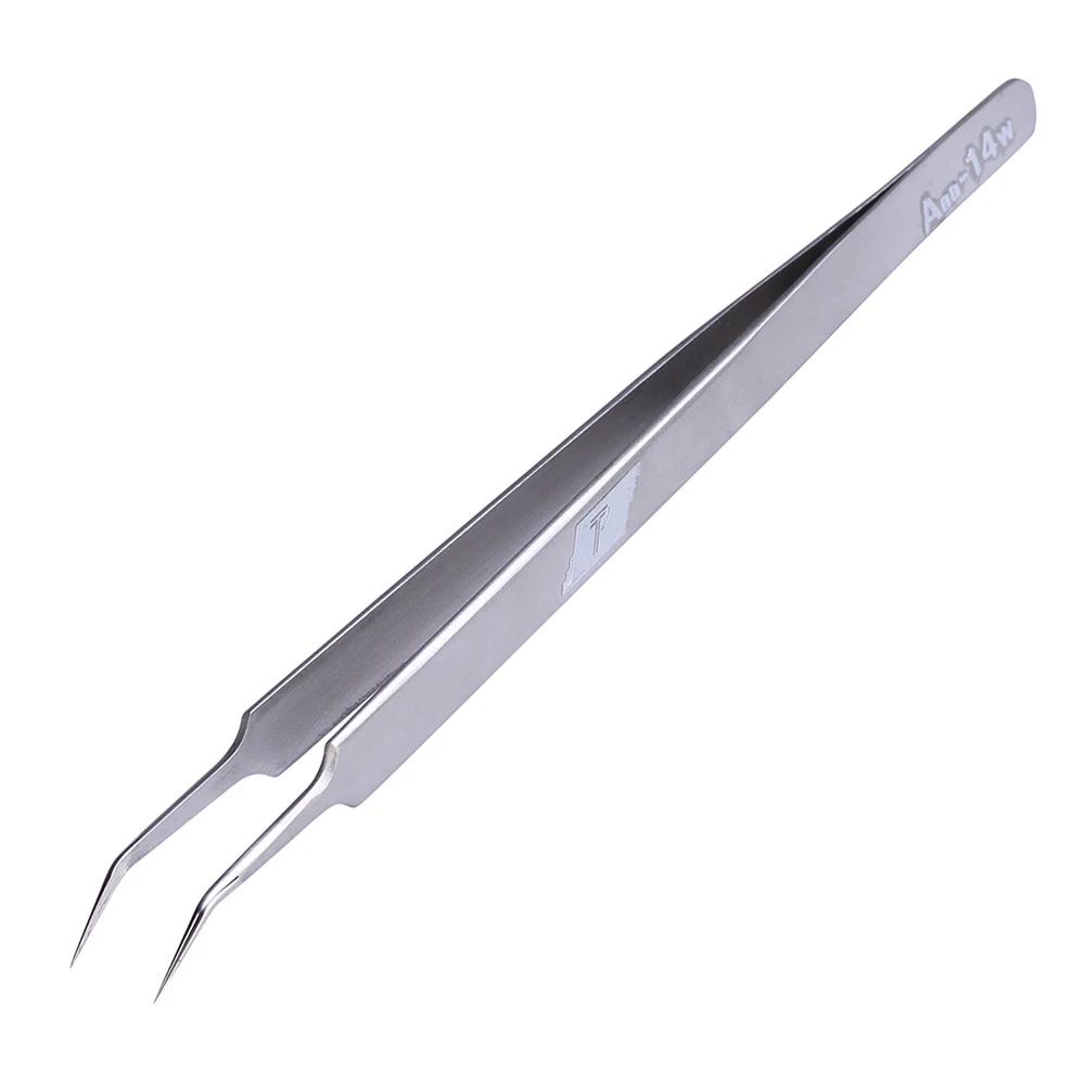 Precisión de acero inoxidable Pinzas Pinzetta curvado DIY Pinzas para herramientas de reparación del teléfono móvil