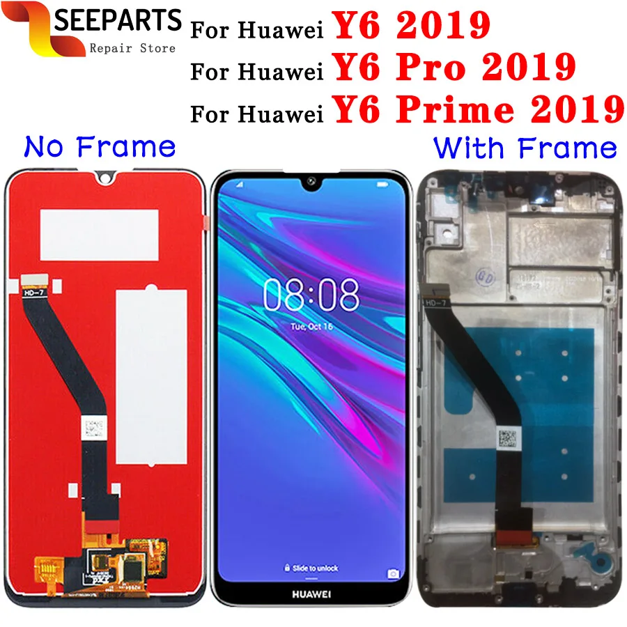 

Original Tested Huawei Y6 2019 Y6 Prime 2019 LCD Display Touch Screen Digitizer Assembly MRD-LX1 MRD-LX2 Huawei Y6 Pro 2019 LCD