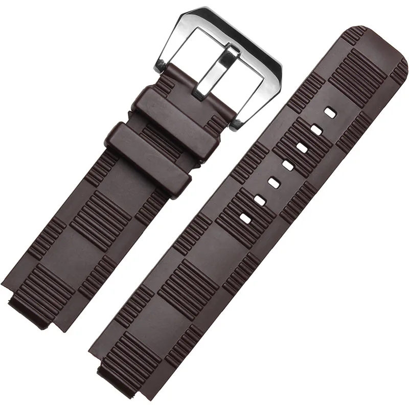 21x12(интерфейс) мм черный синий коричневый водонепроницаемый резиновый ремешок для тамбура в черном цвете | мужские кварцевые часы с тамбуром