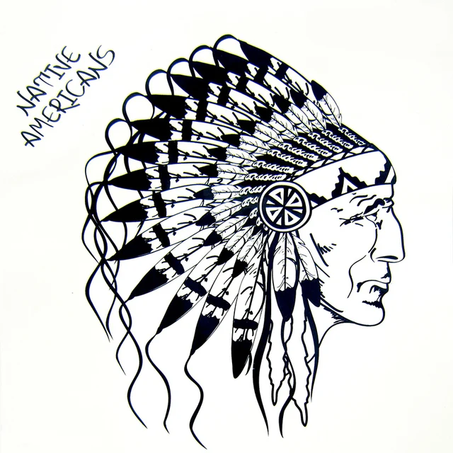 1pcs Fake Tatoo Native American Indian Tattoos Women Men Arm, Black