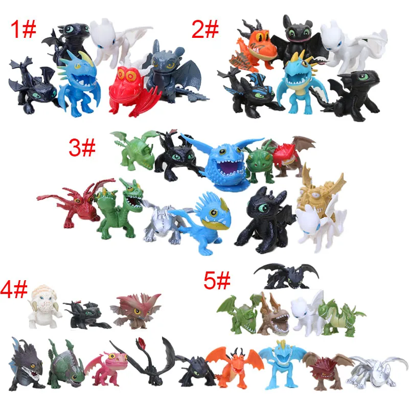 

How To Train Your Dragon Figures Toy Night Fury Toothless Light Fury White Dragon Hiccup Astrid Stoick PVC Action Figure Toys