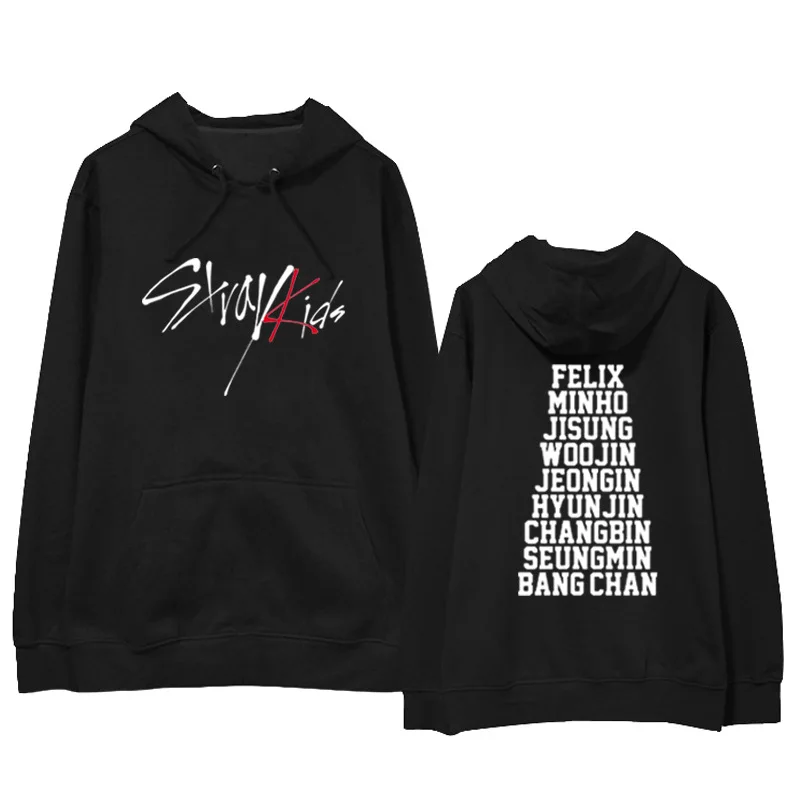 

ONGSEONG Kpop Straykids Stray kids Album Hoodie Casual Loose Hooded Clothes Pullover Printed Long Sleeve Sweatshirts WY772