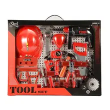 LeadingStar детская игрушка для ролевых игр для мальчиков игрушечный набор инструментов игра строительство Рабочая шапка молоток плоскогубцы пила конус 29 шт