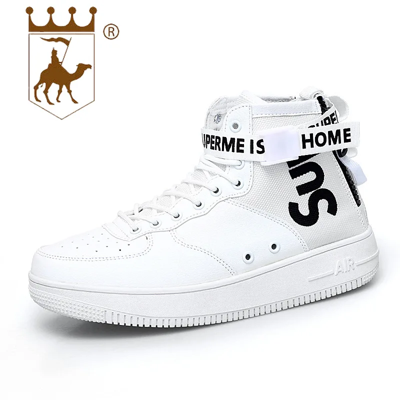 

BACKCAMEL2019 spring new high help hip hopsports casual wild trend small white shoes non-slip wear-resistant men's shoes