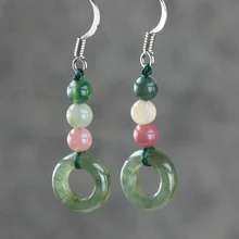 Aventurine jade earrings national wind personality vintage earring fashion vintage earrings for women