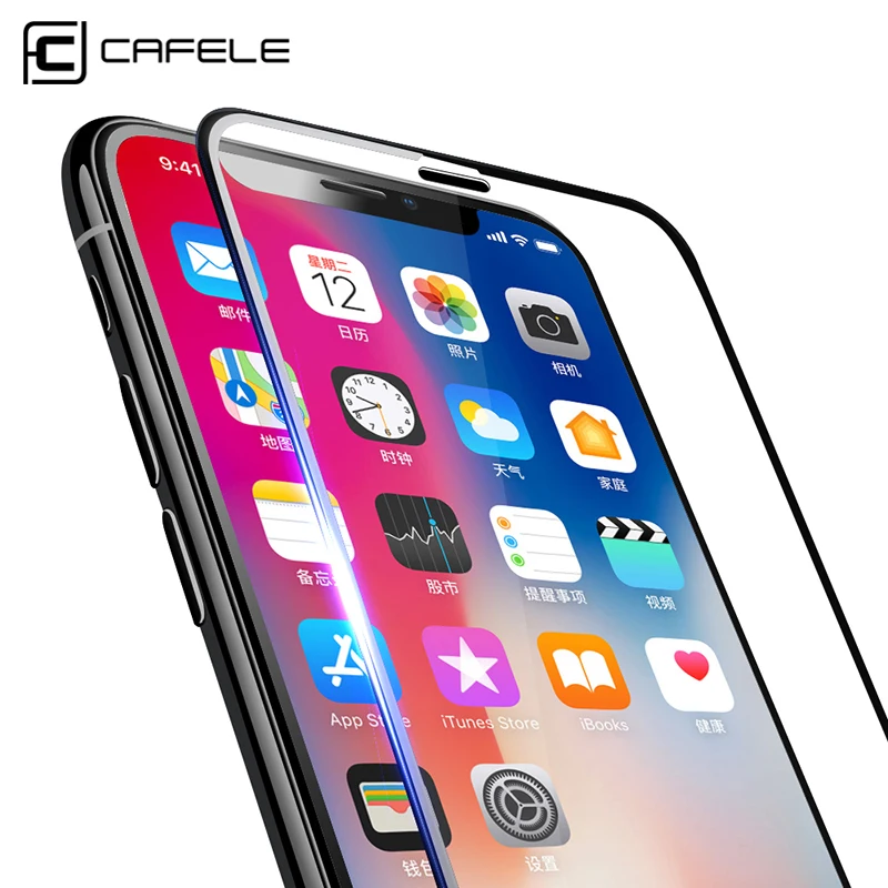 CAFELE Screen Protector Für iPhone XR XS Max Gehärtetem Glas 6D Gebogene Kante HD Sauber Volle Abde