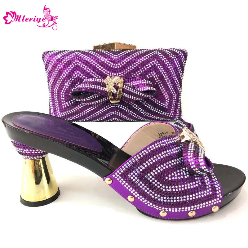 New Women Italian Matching Shoes and Bag Set Decorated with Rhinestone for Party Shoes and Bag Set 2018 African Shoe and Bag Set New Women Italian Matching Shoes and Bag Set Decorated with Rhinestone for Party Shoes and Bag Set 2018 African Shoe and Bag Set