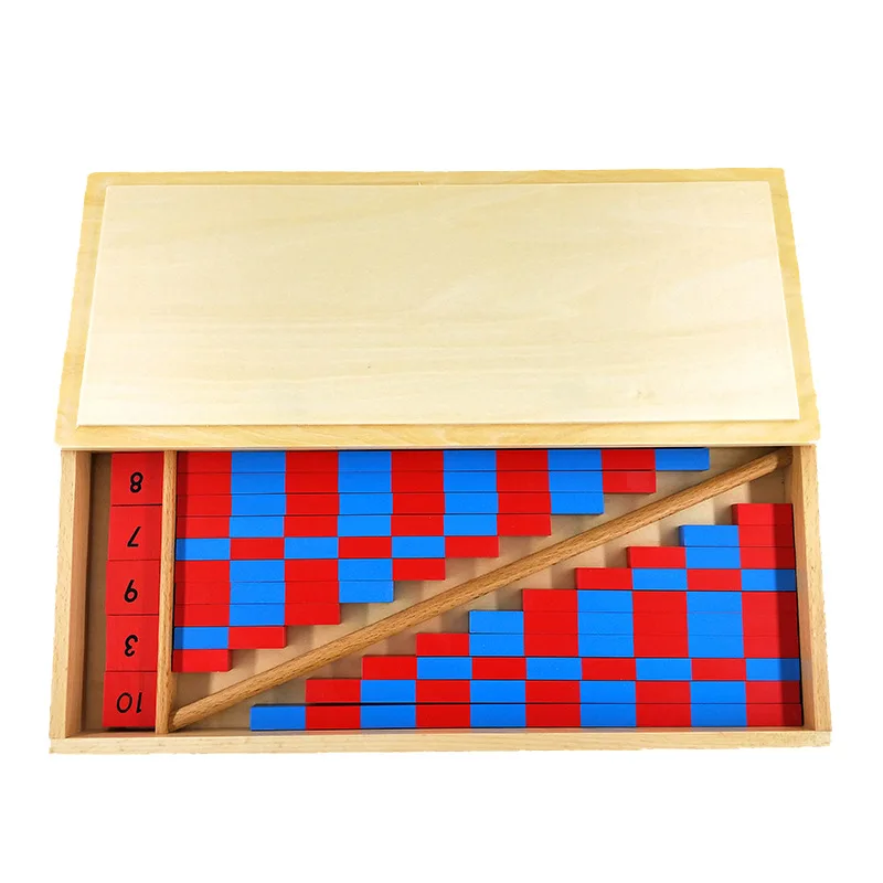 

Baby Toy Small Numerical Rods Montessori Mathematics 1-25CM Red & Blue Rods Math Toy Learning & Education Classic Wood Kids Toys