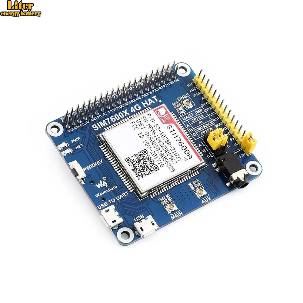 

4G / 3G / GNSS HAT for Raspberry Pi, LTE CAT4, for North America