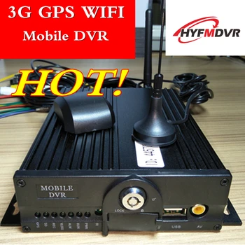 

Wholesale GPS WIFI remote positioning monitoring host 3g 4ch dual SD truck mobile dvr h.264 wide voltage mdvr