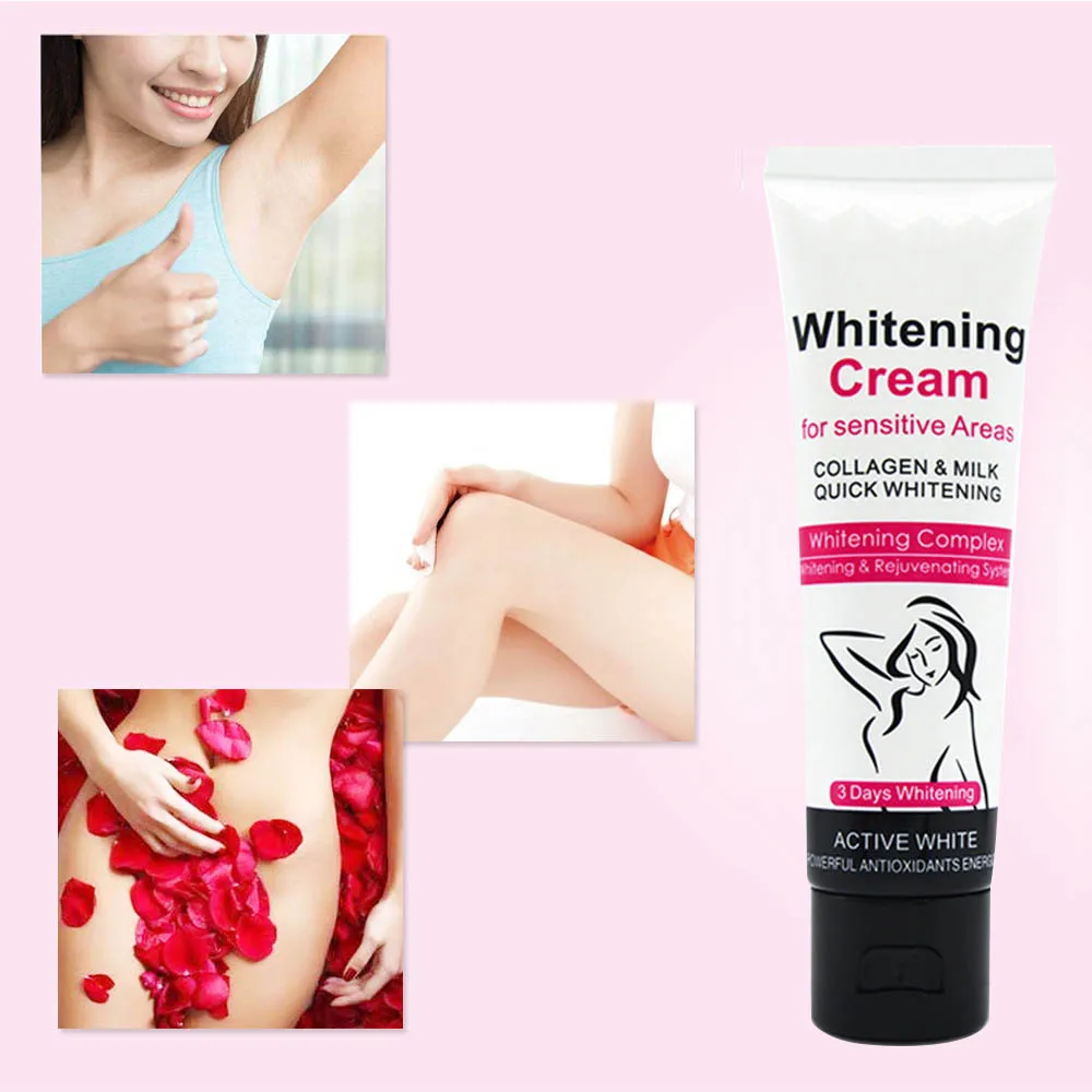 

Effective Women Armpit Whitening Cream Dark Skin Bleachind Cream Underarm Whiten Intimate Body Lotion Cosmetics Skin Care TSLM1