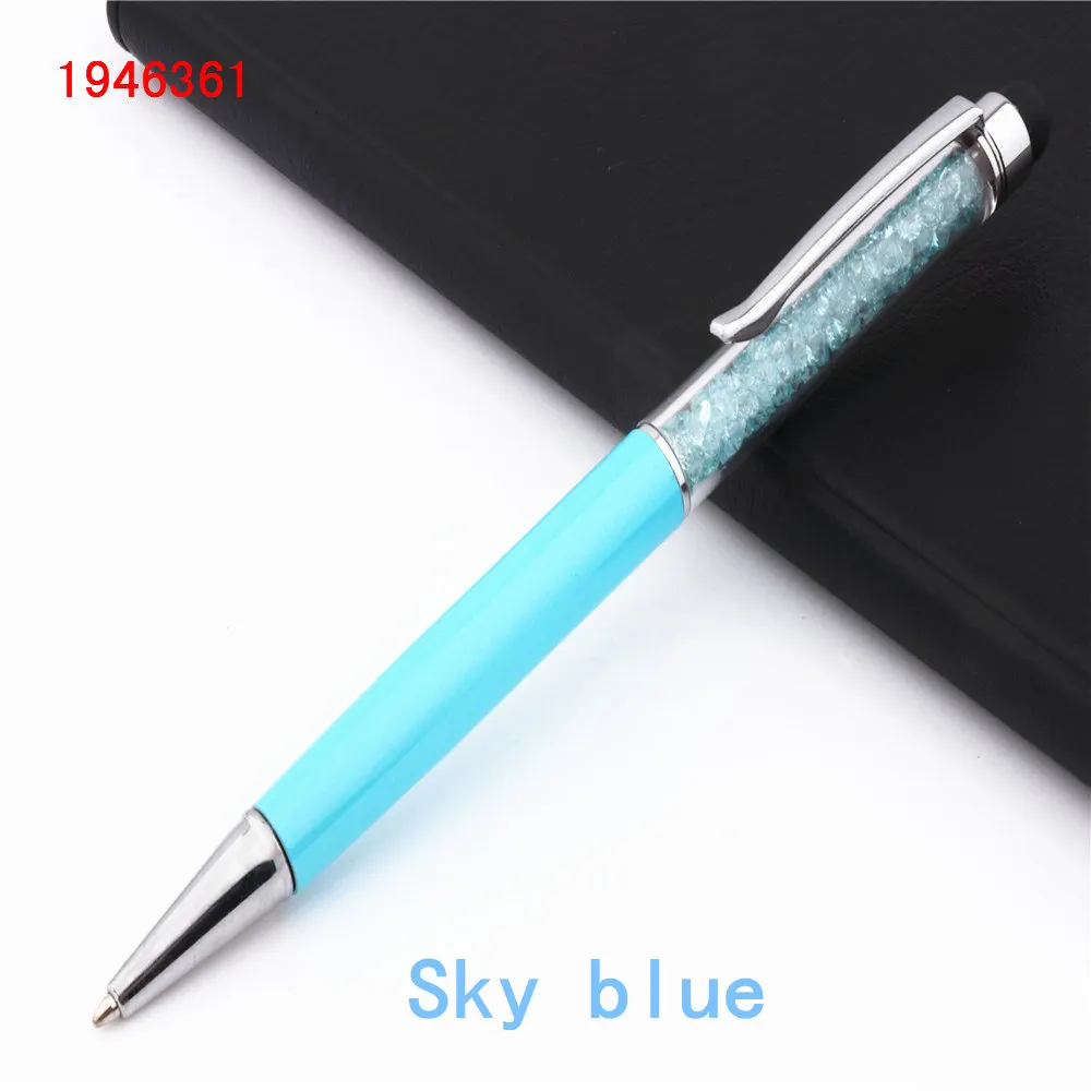 Мода 098 Хрустальная ручка круглый сенсорный экран планшет ручка для смартфона планшет для школы офисная шариковая ручка