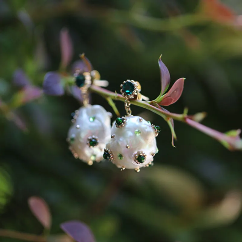 

Lanseis Charm Elegant Irregular Special Baroque Earrings, 1Pcs Unique designer ,Spring Style, Design Handmade Jewelry For Women