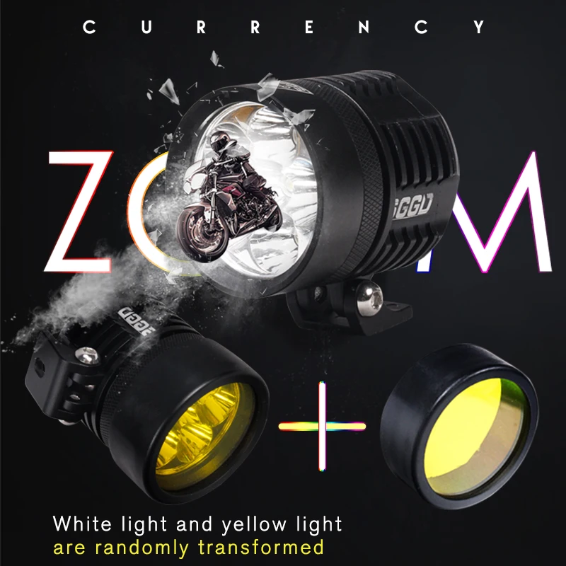 

Aluminum 6000K Universal Motorcycle 6 Lamp LED Spot Light Spotlight Assist Lamp Headlight Spot Light HeadLamp Decorative Lamp