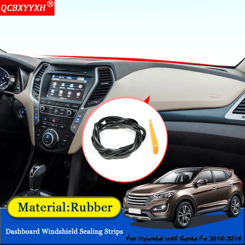 

Car-styling Rubber Anti-Noise Soundproof Dustproof Car Dashboard Windshield Sealing Strips For Hyundai ix45 Santa Fe 2010-2018