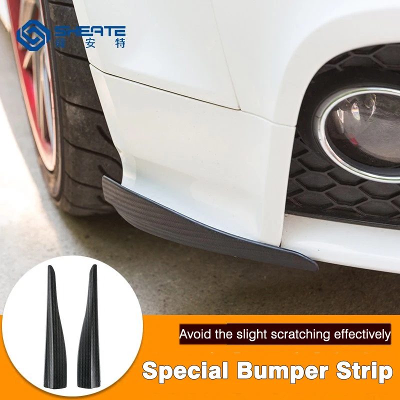 SHEATE Car Anti scratch strip Door edge guard protection 2PCS Front bumper pad soft rubber cover