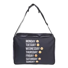 Emoji semaine noir 3D Impression sac à main En Cuir femmes sacs à main en cuir 2016 Nouveaux sacs à main et sacs à main d’embrayage canta bolsos mujer sac