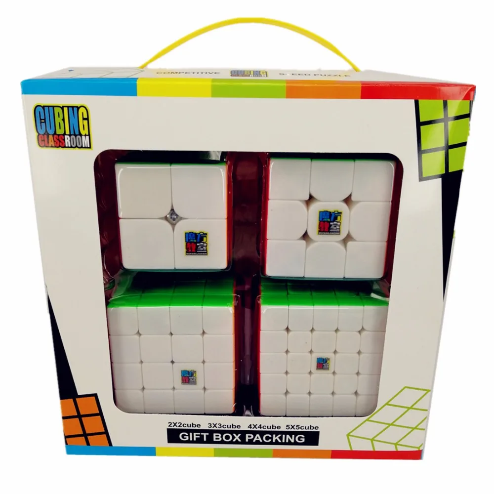 Speed-Cube-Bundle-Moyu-Mofang-Jiaoshi-MF2S-2x2-MF3S-3x3-MF4S-4x4-MF5S-5x5-Stickerless-Magic