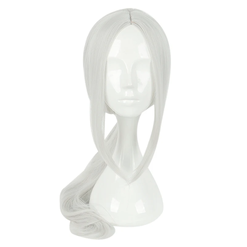 

Mcoser 75CM Long Straight Synthetic hair 100% High Temperature Fiber White color Cosplay Wig Free Shipping WIG-658P