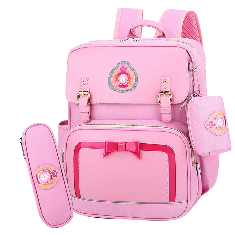 

2PCS Cute Bow Princess backpack School Backpacks for Girls Kids Satchel School Bags For Kindergarten Mochila Escolar Rucksacks