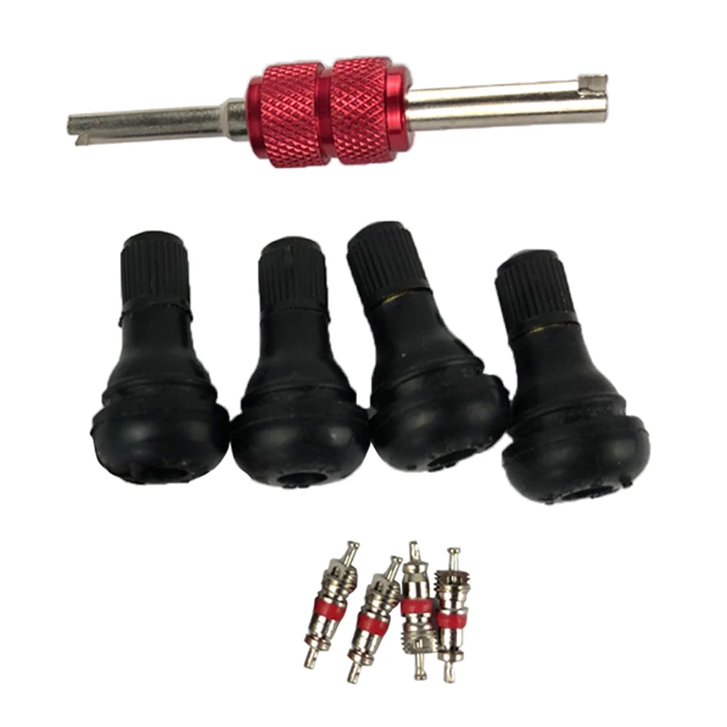 1 Set TR412 Snap-in Valve Tire Valve Stem Tool Remover Installation Kit For 0.453' Valve Stem Motorcycle ATV Vehicles Truck Etc 