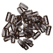 50 шт. коричневые защелкивающиеся зажимы u-образной формы металлические зажимы для наращивания волос DIY