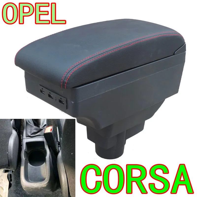 

For Opel Corsa Armrest Box Opel Corsa D Universal Car Central Armrest Storage Box modification accessories