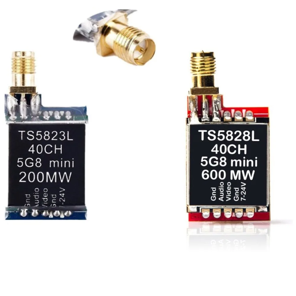 Beste TS5823L TS5828L 5.8G 40CH 200 mW 600 mW Mini Audio Video AV Zender Tx Voor FPV QAV 210 QAVR 220 Drone luchtfotografie
